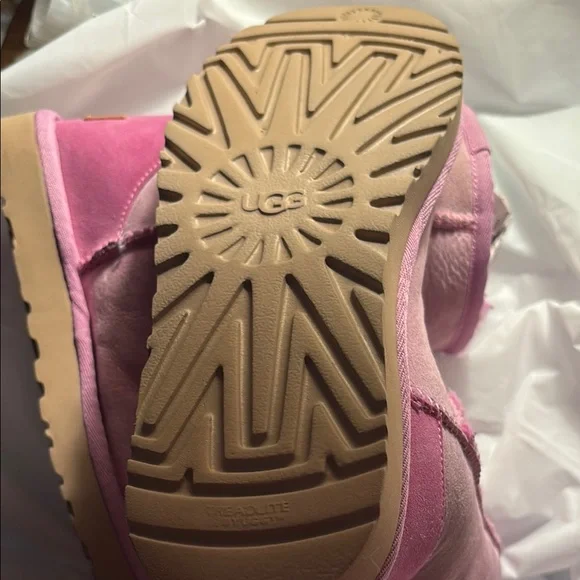 UGG Pink Ankle Booties with Soft Suede and Plush Comfort - Picture 2 of 2